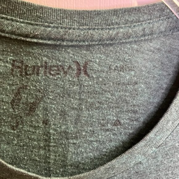 HURLEY Graphic T-Shirt Mens Large Green Skateboard Surfing Logo Short Sleeve - Picture 4 of 5